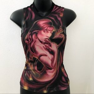 🔥 She Devil 🔥 Sexy Devil Girl Sheer Top